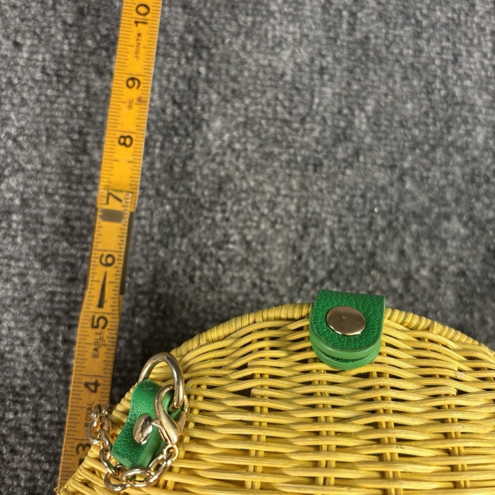 🍋NWT Haute Hippie Yellow Lemon Wicker Viral Tok Citrus Bag Small - Picture 8 of 8